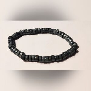 Men's bracelet beaded beads green new d42‎